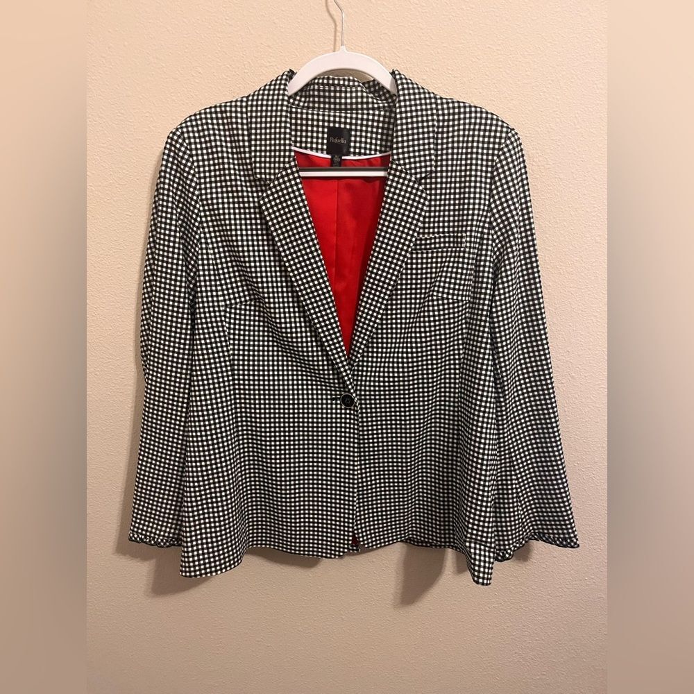 Rafaella Black and White Patterned Blazer